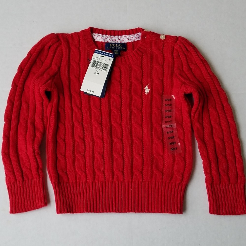 Ralph Lauren Polo Long Sleeve Sweater Red Size 3T